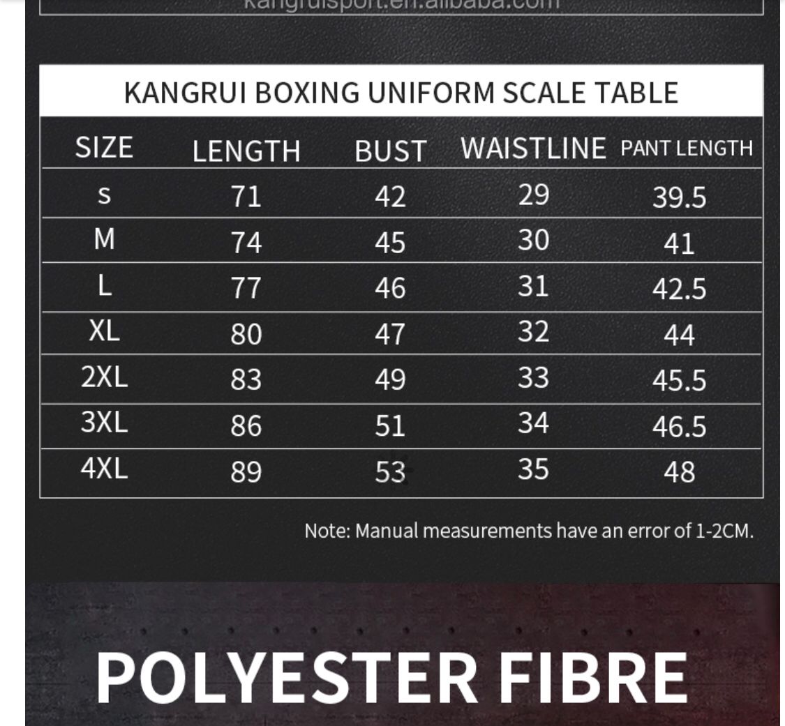 Baju Tanding Tinju Kangrui / boxing Amateur uniform celana tinju short