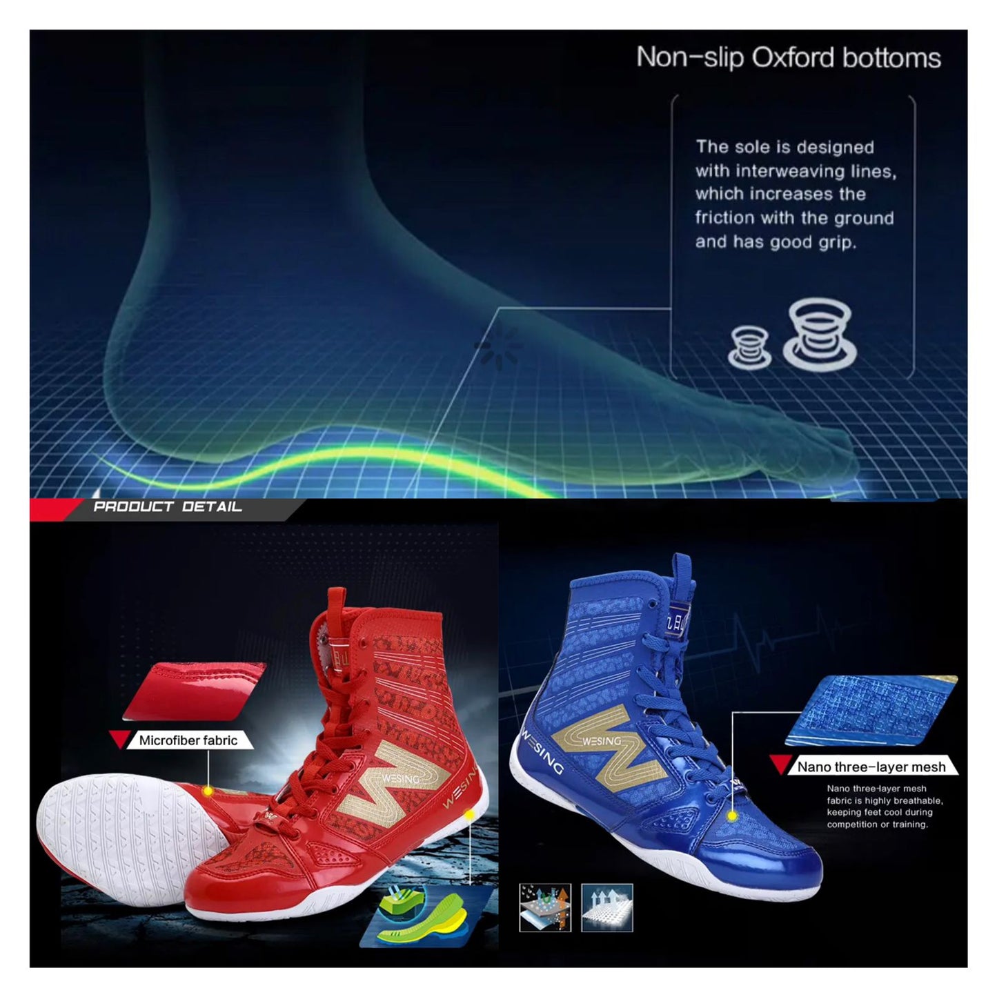 Sepatu Tinju Wesing / Wesing boxing shoes / sepatu tinju tanding AIBA