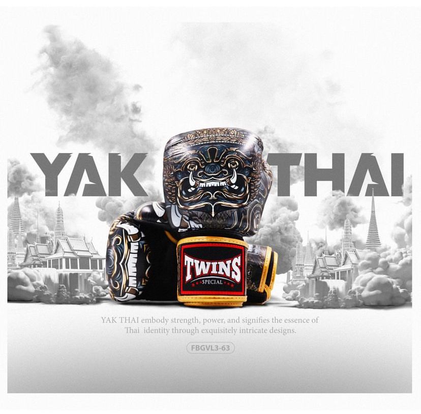 Sarung Tinju Twins special FBGVL3-63 YAK THAI / Boxing Muay Thai Glove