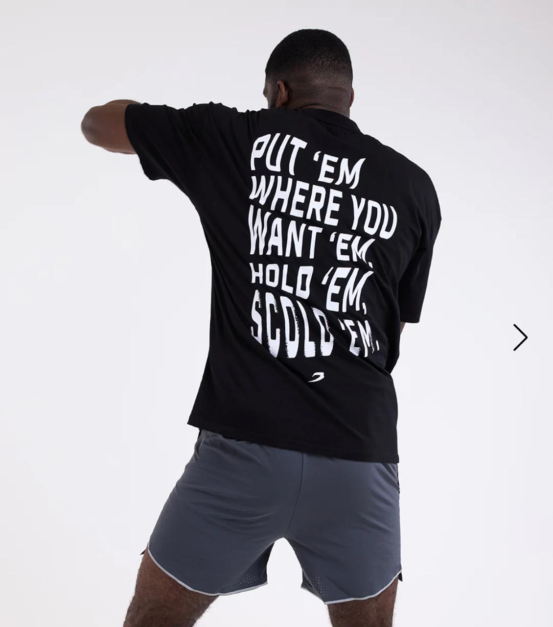 Boxraw Hold 'Em Scold 'Em Oversized T-Shirt / kaos tinju boxing