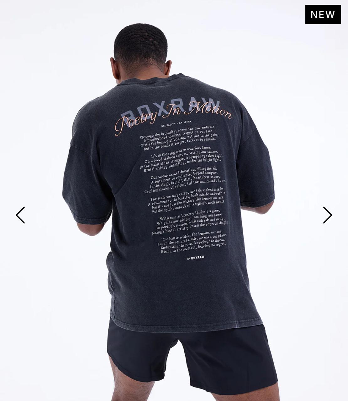 Boxraw Poetry In Motion Oversized T-Shirt / kaos tinju boxraw boxing