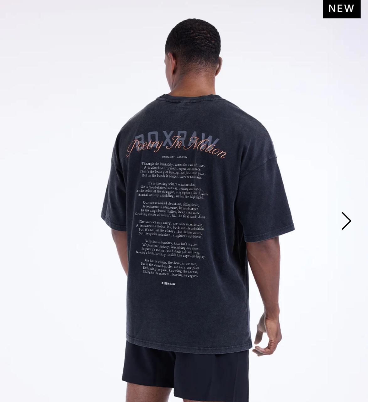 Boxraw Poetry In Motion Oversized T-Shirt / kaos tinju boxraw boxing