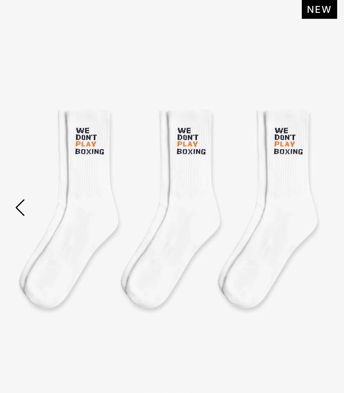 BOXRAW We Don't Play Boxing Crew Socks ( 3 PASANG ) / KAOS KAKI