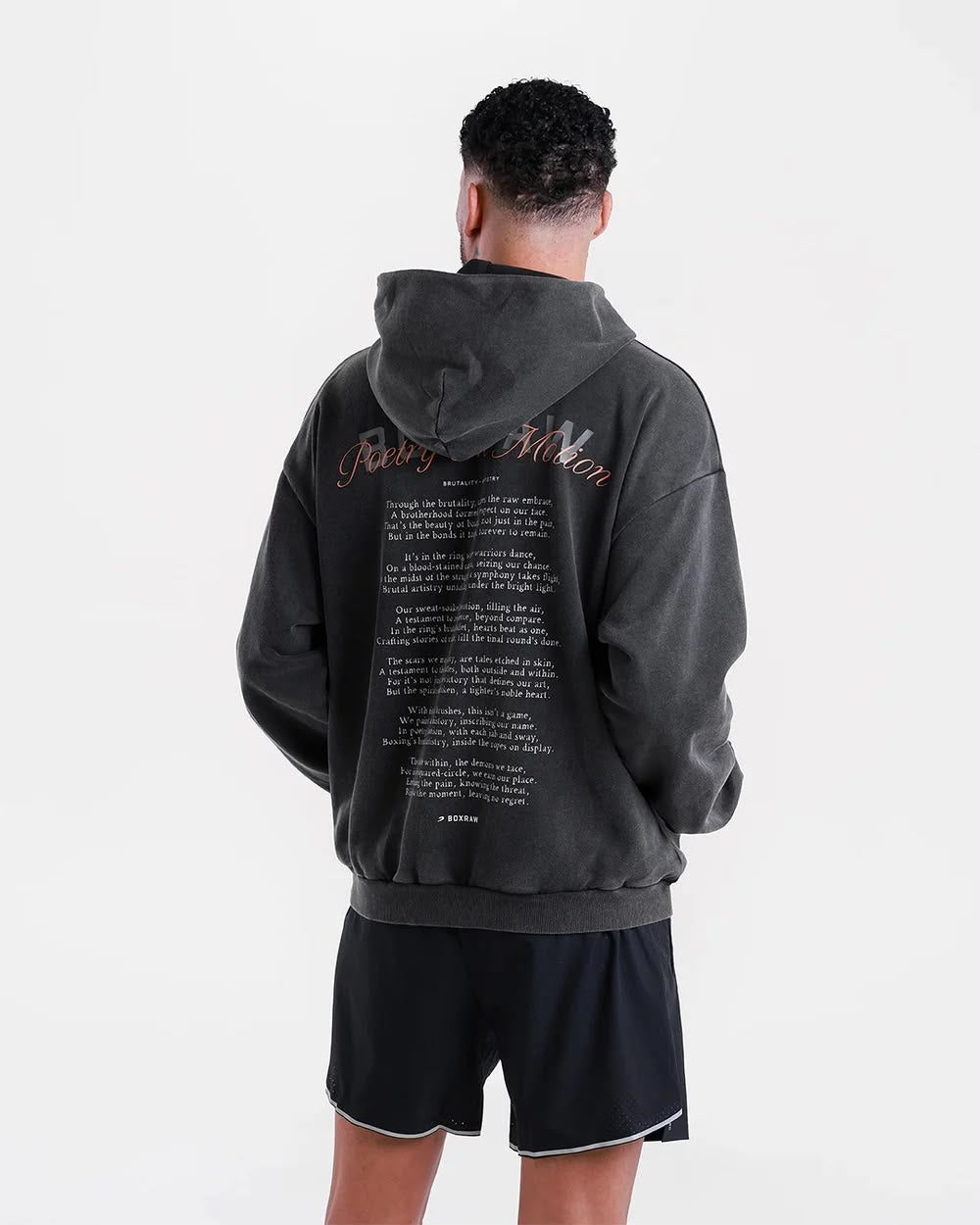 BOXRAW Poetry In Motion Oversized Hoodie / BOXING HOODIE