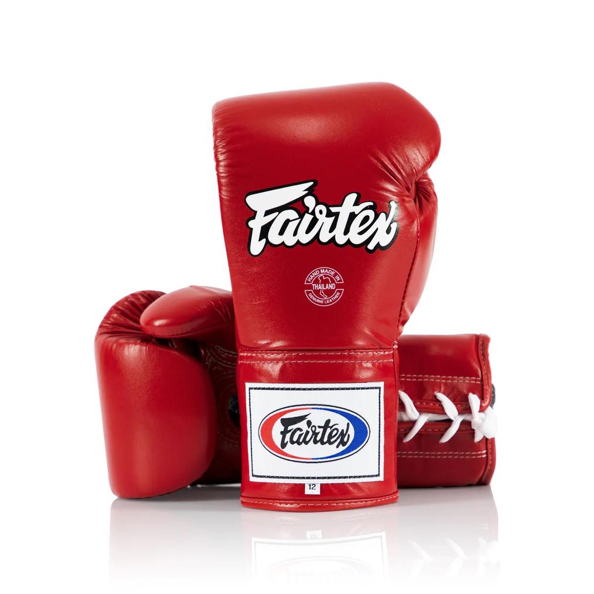 Sarung Tinju Fairtex BGL6 Pro Leagher lace up/ boxing gloves muay thai gloves