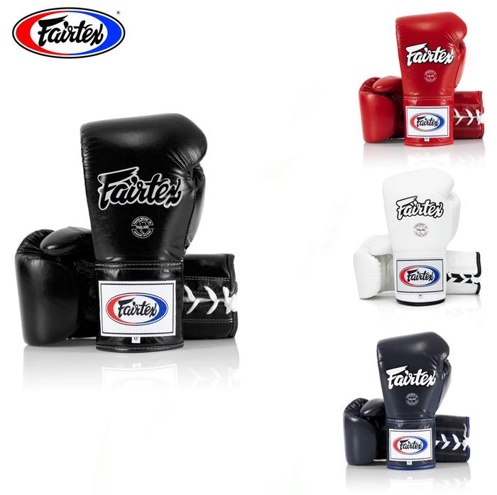 Sarung Tinju Fairtex BGL6 Pro Leagher lace up/ boxing gloves muay thai gloves