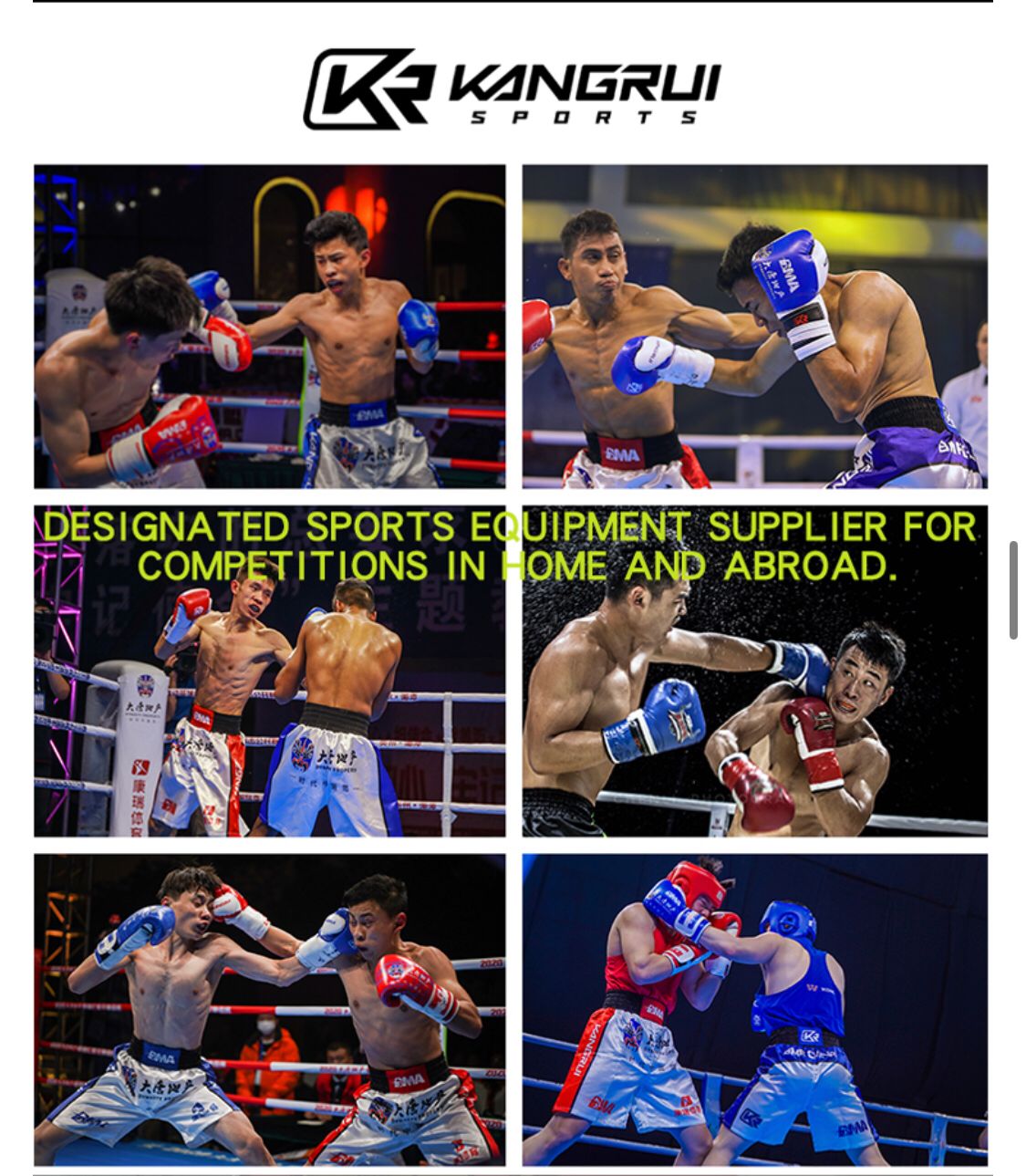 Baju Tanding Tinju Kangrui / boxing Amateur uniform celana tinju short