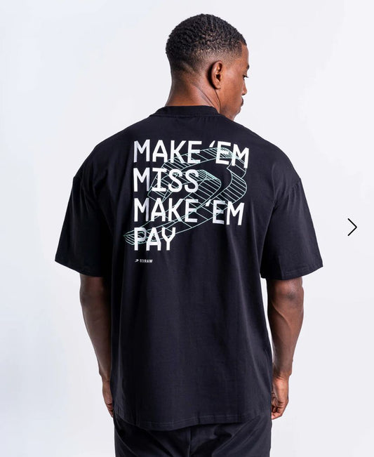 Boxraw  Make 'Em Miss Oversized T-Shirt  / kaos tinju  boxing T shirts