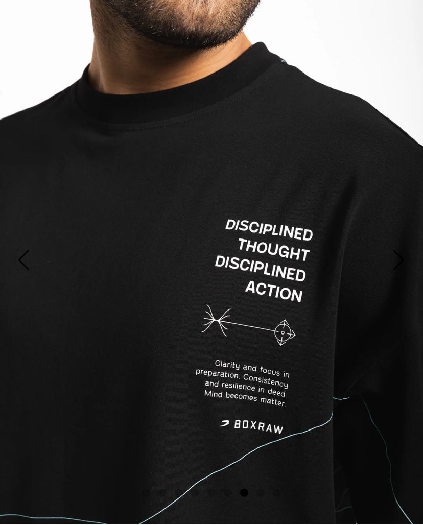 Boxraw Disciplined Thought/Action Oversized T-Shirt  / kaos  boxing