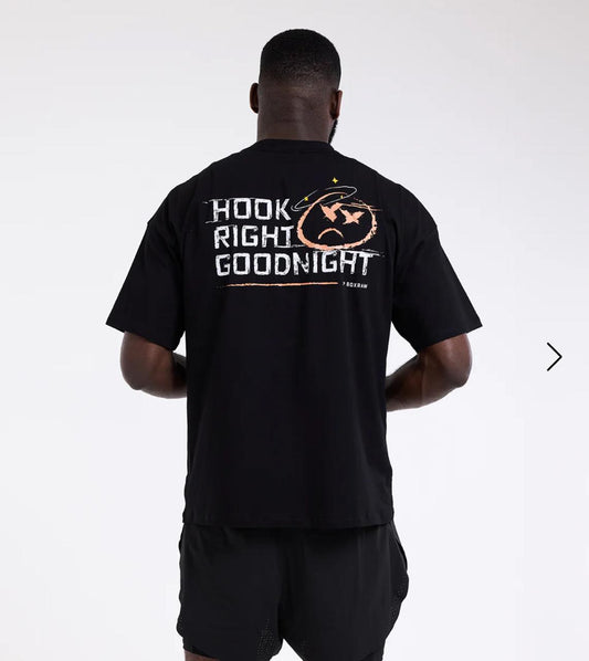 Boxraw Hook Right Goodnight Oversized T-Shirt  / kaos tinju boxing