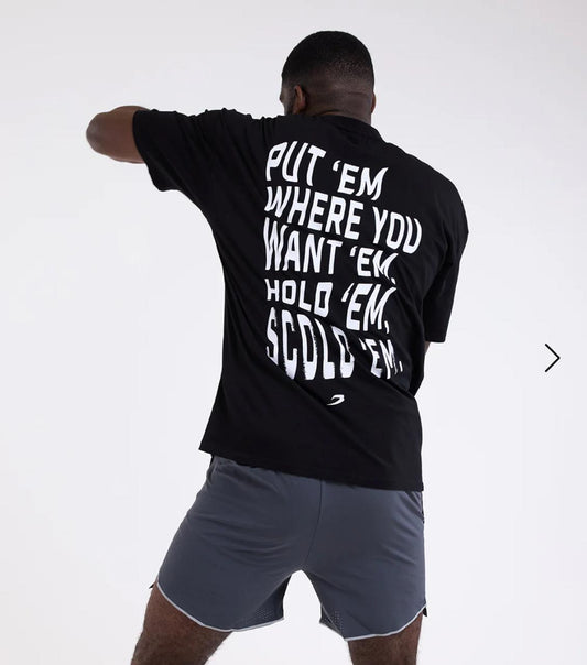 Boxraw Hold 'Em Scold 'Em Oversized T-Shirt  / kaos tinju  boxing
