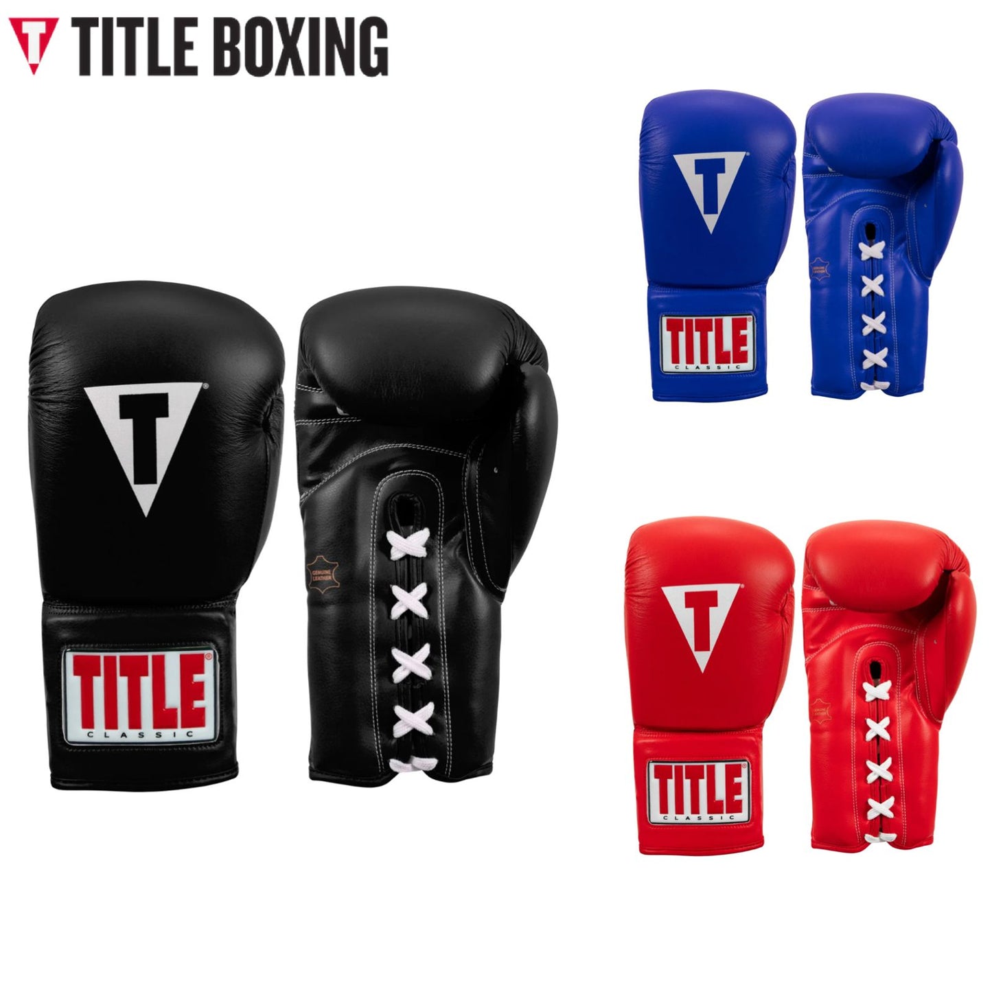 Sarung Tinju TITLE USA Classic Leather Lace Training Boxing Gloves 2.0