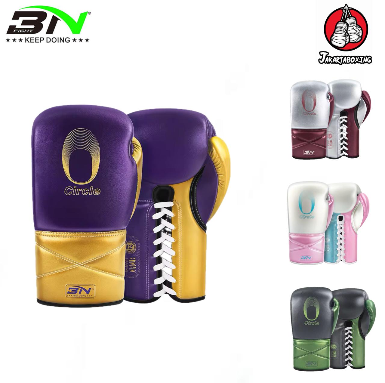 Sarung tinju BN Metallic CIRCLE Laces Premium / boxing muay Thai