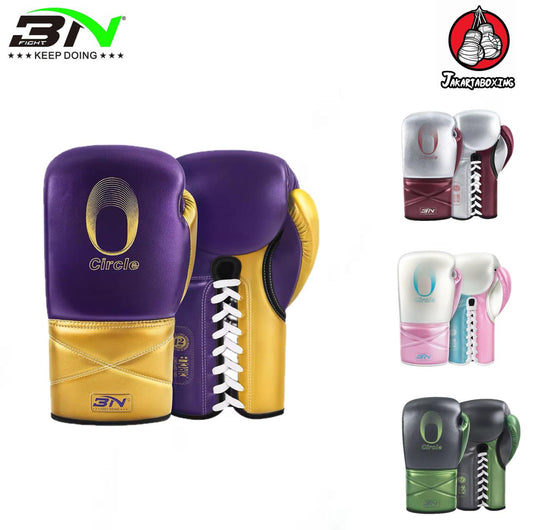 Sarung tinju BN Metallic CIRCLE Laces Premium / boxing muay Thai