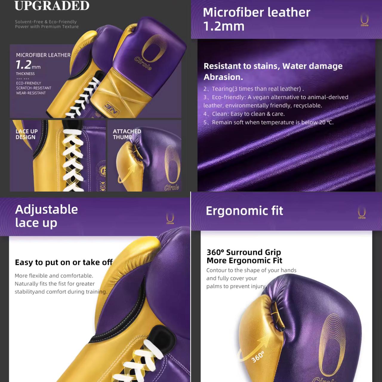 Sarung tinju BN Metallic CIRCLE Laces Premium / boxing muay Thai