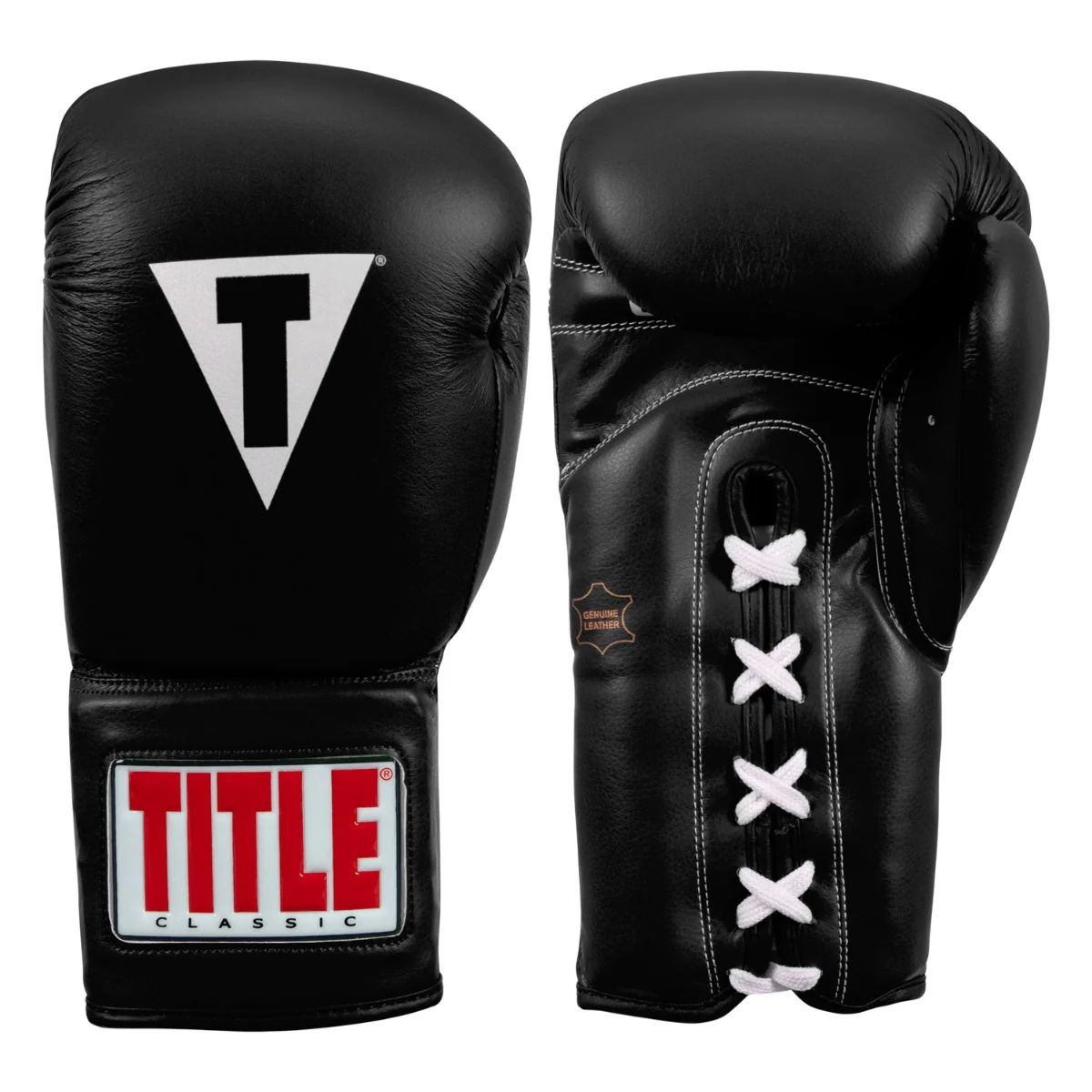 Sarung Tinju TITLE USA Classic Leather Lace Training Boxing Gloves 2.0