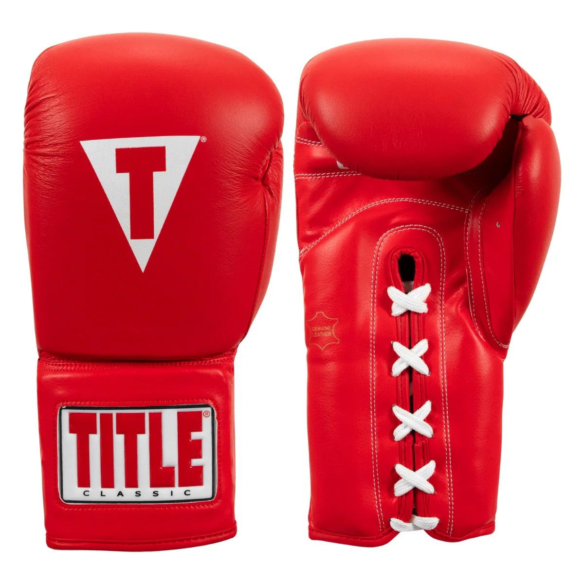Sarung Tinju TITLE USA Classic Leather Lace Training Boxing Gloves 2.0