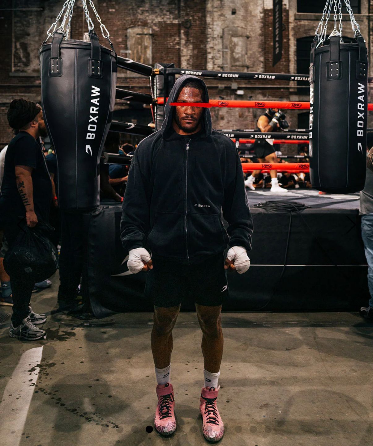 Boxraw  Sparring Club Oversized Zip Up Hoodie / kaos tinju boxraw