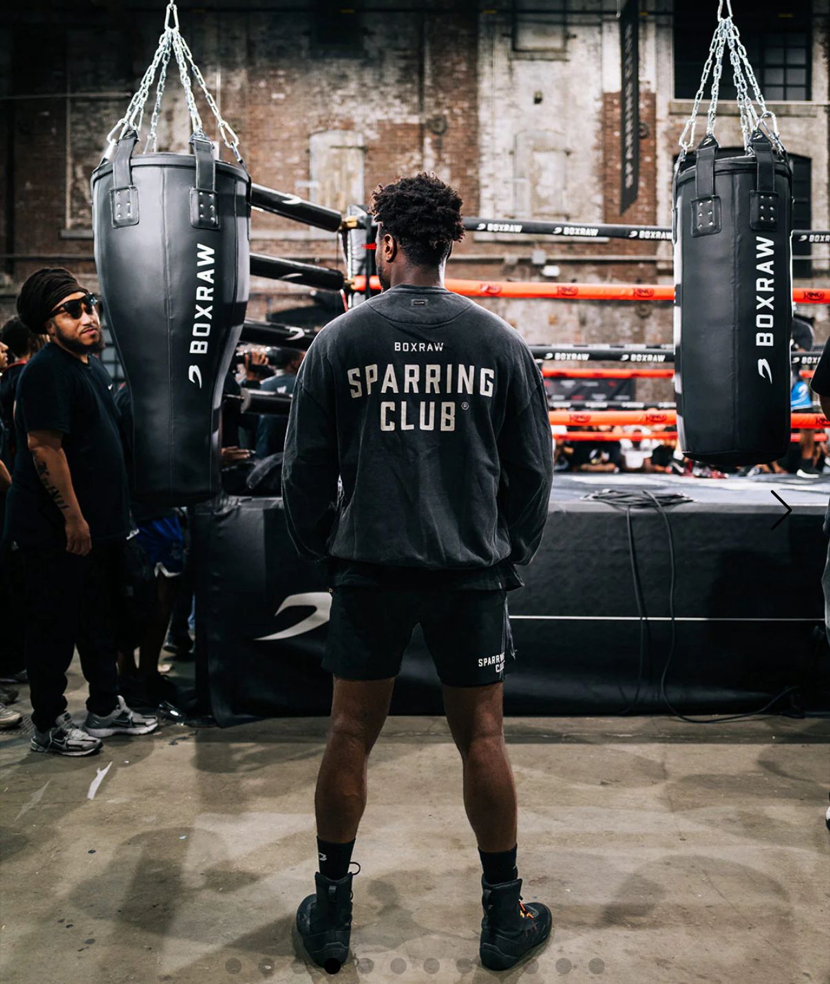 Boxraw  Sparring Club Oversized Zip Up Hoodie / kaos tinju boxraw
