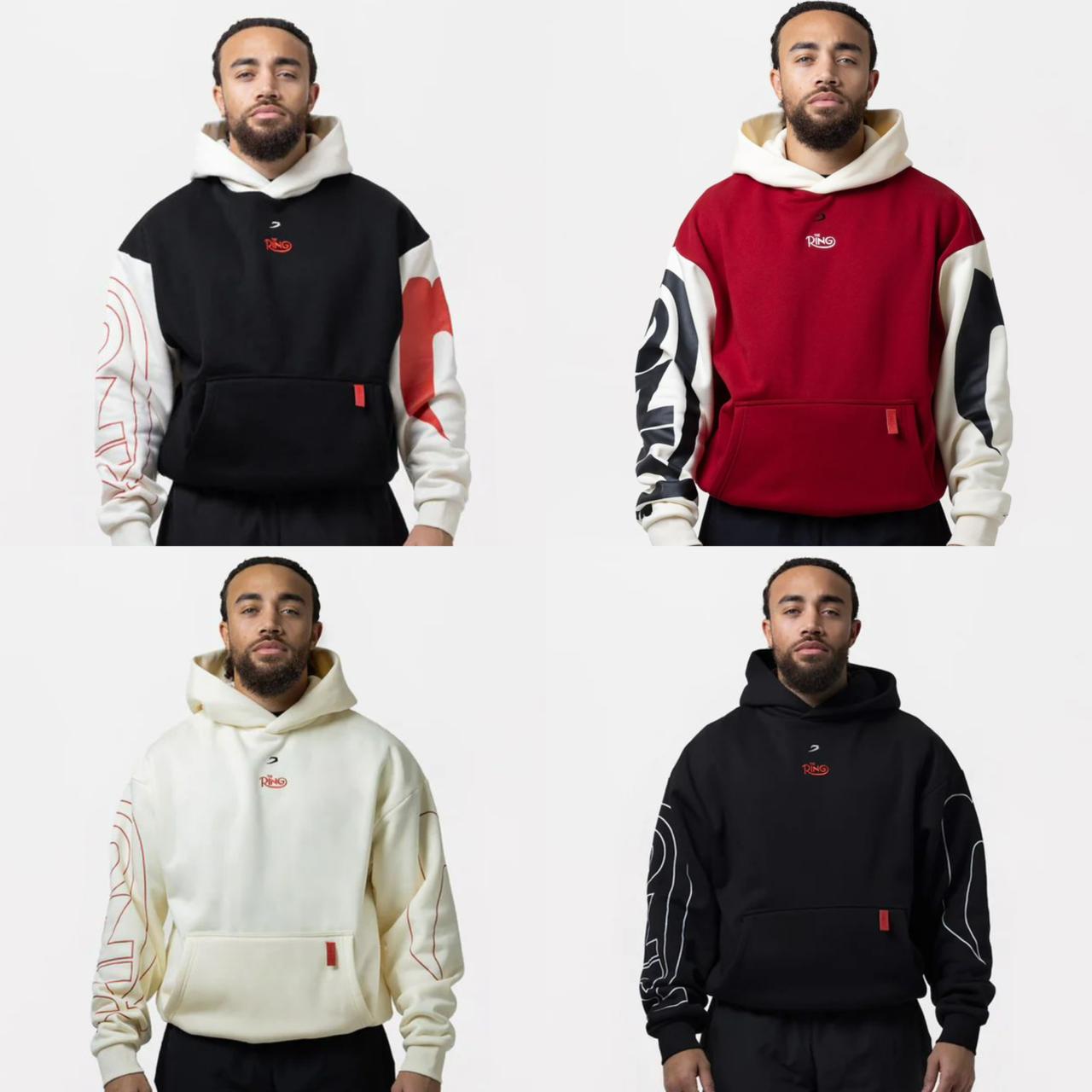 Boxraw x Ring Magazine Oversize Hoodie / Hoodie tinju