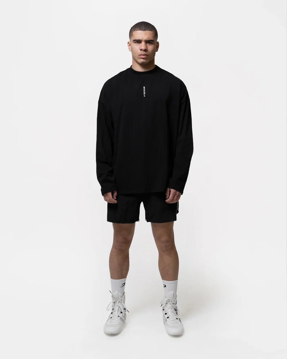 Boxraw Lineal Long Sleeve Oversize T Shirt, Kaos Tinju Boxraw