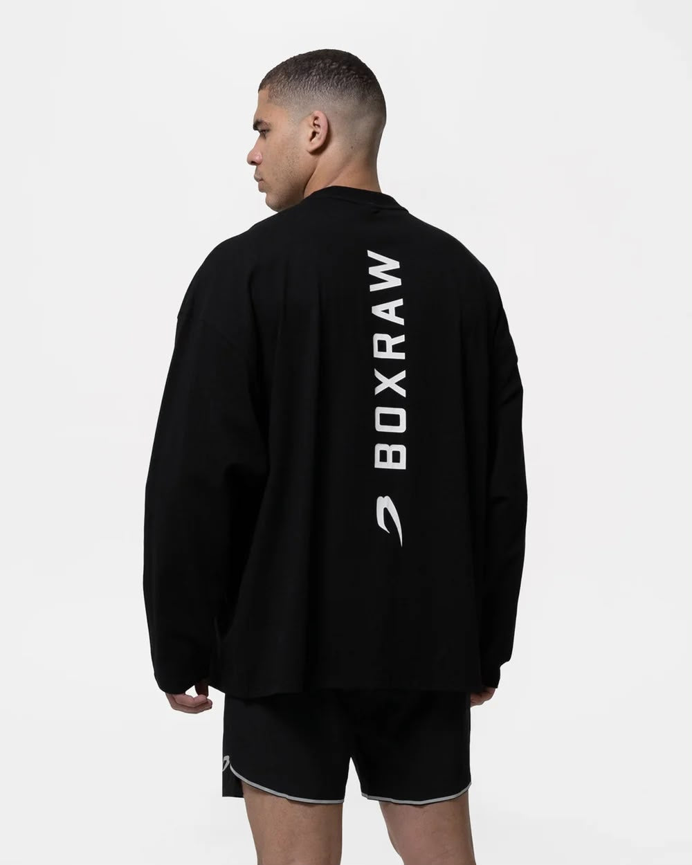 Boxraw Lineal Long Sleeve Oversize T Shirt, Kaos Tinju Boxraw